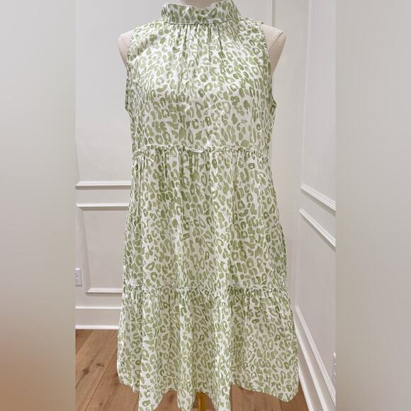 Eva B. Bitzer Cotton Chintsa Beach Dress Leopard Ruffle - Picture 2 of 7